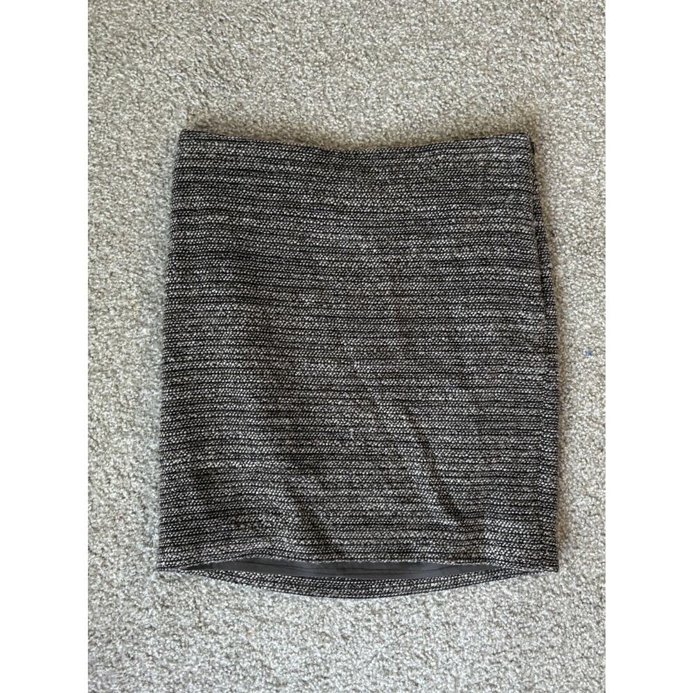 Ann Taylor Tweed Mini Skirt Size 4 Neutral Brown Lined